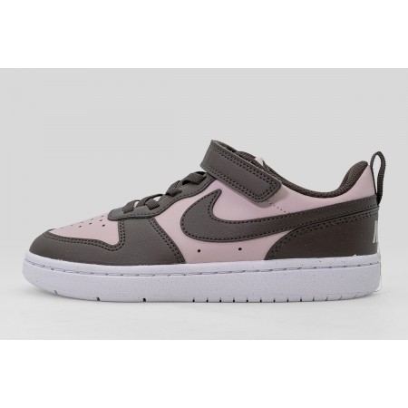 Nike Court Borough Low Recraft Παιδικά Sneakers Καφέ, Ροζ, Λευκά