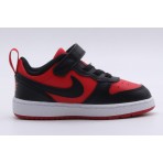 Nike Court Borough Low Recraft Βρεφικά Sneakers Κόκκινα, Μαύρα