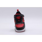 Nike Court Borough Low Recraft Βρεφικά Sneakers Κόκκινα, Μαύρα
