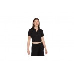 Nike Sportswear Essential Γυναικεία Κοντομάνικη Polo Μπλούζα Μαύρη