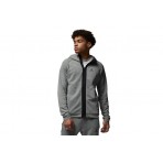 Jordan Air Fleece Dri-FIT Ανδρική Ζακέτα Με Κουκούλα Γκρι