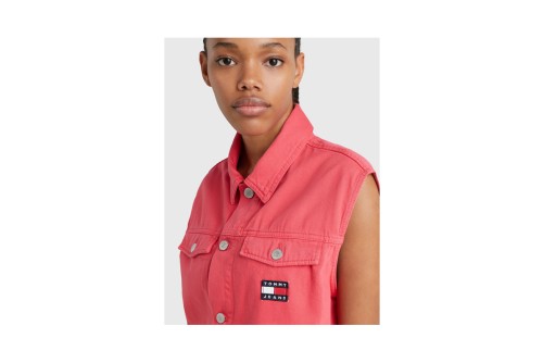 Tommy Jeans Oversized Vest Bf Bg7005 Πουκάμισο Αμάνικο Γυναικείο (DW0DW15683 TJN)