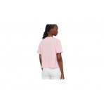 Tommy Jeans Boxy Graphic Flag Γυναικείο Κοντομάνικο T-Shirt Ροζ