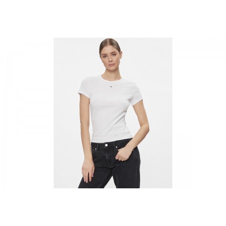 Tommy Jeans Slim Essential Rib Ss T-Shirt Γυναικείο 