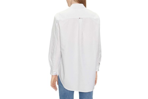 Tommy Jeans Badge Boyfriend Πουκάμισο Μακρυμάνικο Γυναικείο (DW0DW17807 YBR)