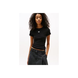 Tommy Jeans Badge Rib Slim Fit T-Shirt Γυναικείο (DW0DW17881 BDS)