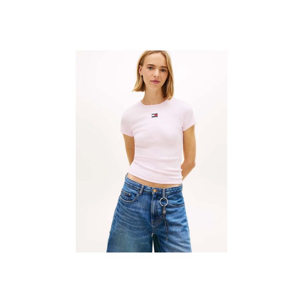 Tommy Jeans Slim Badge Rib T-Shirt Γυναικείο (DW0DW17881 TN9)