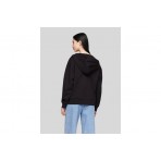 Tommy Jeans Badge Zip Thru Γυναικεία Ζακέτα Με Κουκούλα Μαύρη