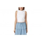 Tommy Jeans Mock Neck Tank Crop Top Γυναικεία Αμάνικη Μπλούζα