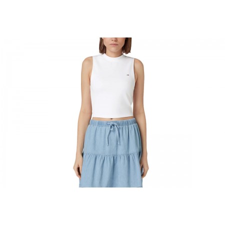 Tommy Jeans Mockneck Tank Crop Top Αμάνικο Γυναικείο 