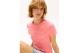 Tommy Jeans Slim Linear Γυναικείο Κοντομάνικο T-Shirt Ροζ