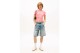 Tommy Jeans Slim Linear Γυναικείο Κοντομάνικο T-Shirt Ροζ
