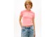 Tommy Jeans Slim Linear Γυναικείο Κοντομάνικο T-Shirt Ροζ