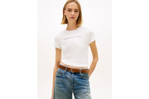 Tommy Jeans Slim Linear T-Shirt Γυναικείο (DW0DW18398 YBL)