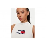 Tommy Jeans Γυναικεία Αμάνικη Μπλούζα Λευκή