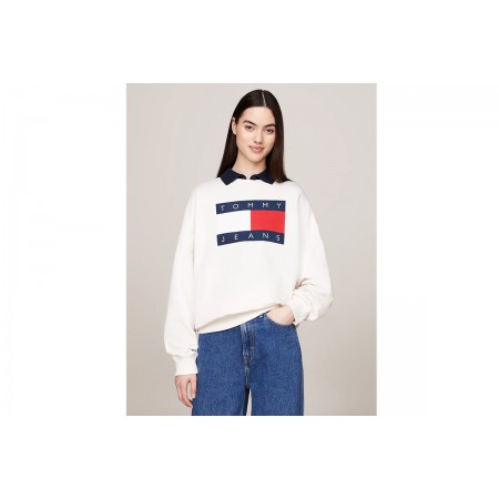Tommy Jeans Tjw Ovs Tommy Flag Crew Μπλούζα Με Λαιμόκοψη Γυναικεία 