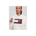 Tommy Jeans Tommy Flag Γυναικείο Φούτερ Με Κουκούλα Εκρού
