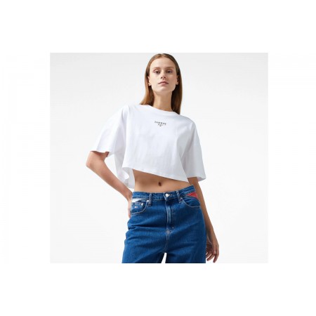 Tommy Jeans Ovs Crp Ess Logo 1 Ss Crop Top Κοντομάνικο Γυναικείο 