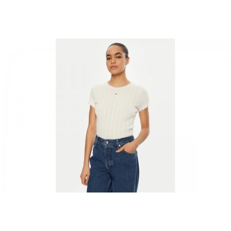 Tommy Jeans Tjw Slim Pointelle Rib T-Shirt Γυναικείο 
