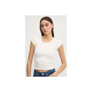 Tommy Jeans Tjw Slim Scallop Rib Ss T-Shirt Γυναικείο (DW0DW19504 YBH)