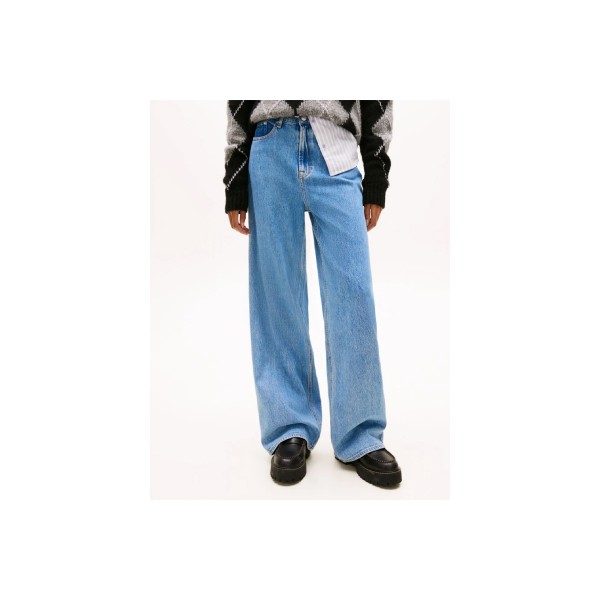 Tommy Jeans Claire High Rise Wide Leg Παντελόνι Τζιν Γυναικείο (DW0DW19558 1AB)