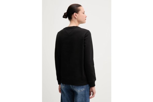 Tommy Jeans Brushed Fleece Μπλούζα Με Λαιμόκοψη Γυναικεία (DW0DW19959 BDS)