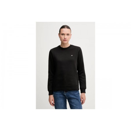 Tommy Jeans Flag Embroidery Fleece Μπλούζα Με Λαιμόκοψη Γυναικεία 