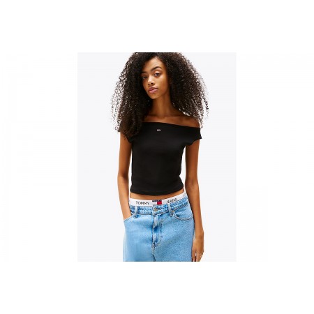 Tommy Jeans Boat Neck Top Ss Ext Μπλούζα Αμάνικη Γυναικεία 