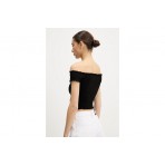 Tommy Jeans Γυναικείο Smock Crop Top Μαύρο