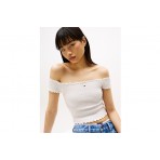 Tommy Jeans Γυναικείο Smock Crop Top Λευκό