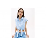 Tommy Jeans Cropped Poplin Front Knot Πουκάμισο Αμάνικο Γυναικείο (DW0DW20291 C12)