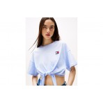 Tommy Jeans Tie Badge Γυναικείο Κοντομάνικο T-Shirt Σιέλ