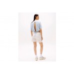 Tommy Jeans Cotton Linen Γυναικείο Casual Σορτς Λευκό