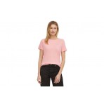 Tommy Jeans Slim C-Neck Γυναικείο Κοντομάνικο T-Shirt Ροζ