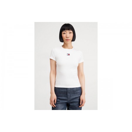 Tommy Jeans Slim Badge Rib T-Shirt Γυναικείο 