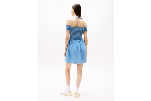 Tommy Jeans Chambray Fit And Flare Φόρεμα Mini Γυναικείο (DW0DW20677 1A4)