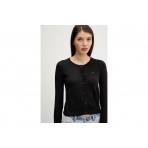 Tommy Jeans Essential Γυναικεία Βαμβακερή Ζακέτα Μαύρη