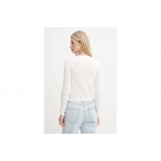 Tommy Jeans Essential Γυναικεία Βαμβακερή Ζακέτα Εκρού