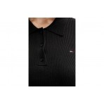 Tommy Jeans Γυναικεία Μακρυμάνικη Μπλούζα Polo Μαύρη