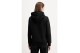 Tommy Jeans Linear Logo Fleece Γυναικείο Φούτερ με Κουκούλα Μαύρο