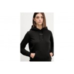 Tommy Jeans Linear Logo Fleece Γυναικείο Φούτερ με Κουκούλα Μαύρο