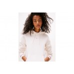 Tommy Jeans Linear Logo Fleece Γυναικείο Φούτερ με Κουκούλα Εκρού