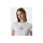 Tommy Jeans Slim Essential Logo 1 Γυναικείο Κοντομάνικο T-Shirt Εκρού