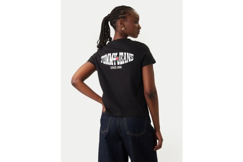 Tommy Jeans Wavy Flag Back Logo Jersey T-Shirt Γυναικείο (DW0DW22274 BDS)