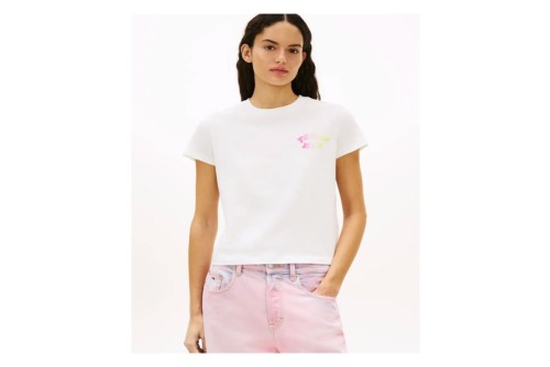 Tommy Jeans Regular Fit Bubble T-Shirt Γυναικείο (DW0DW22310 YBL)