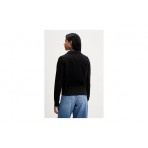 Tommy Jeans Slim S Flag 1-4 Zip Mockneck Γυναικεία Μακρυμάνικη Μπλούζα με Φερμουάρ Μαύρη