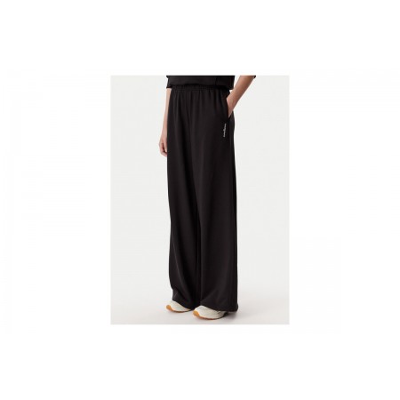 Tommy Jeans Wide Leg Γυναικείο Παντελόνι Φόρμας Μαύρο