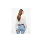 Tommy Jeans Boxy Γυναικεία Μακρυμάνικη Μπλούζα με Φερμουάρ Εκρού