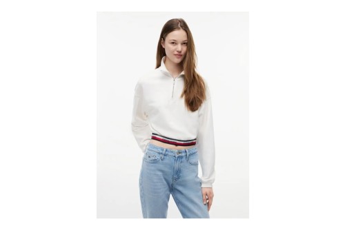 Tommy Jeans Boxy Μπλούζα Με Φερμουάρ Γυναικεία (DW0DW23144 YBL)