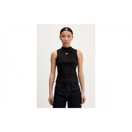 Tommy Jeans Slim Fit Badge Rib Μπλούζα Αμάνικη Γυναικεία 